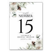 Numéro De Table Hiver À feuillage persistant Elégante Fête des mar (Par défaut)