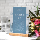 Numéro De Table Hiver Gris Mariage