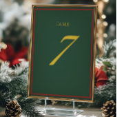 Numéro De Table Holiday Luxe Christmas Table Number Card