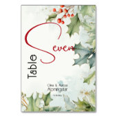 Numéro De Table Holly d'hiver et Berries (Dos)