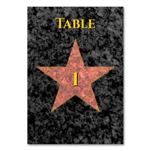 Numéro De Table Hollywood Star (Par défaut)
