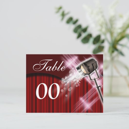 Numéro de table Hollywood thème mariage (Debout devant)