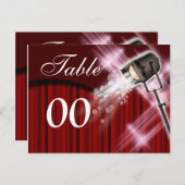 Numéro de table Hollywood thème mariage (Devant / Derrière)