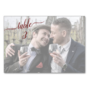 Numéro De Table Horizontal ✨ belle photo de Mariage de couple défr