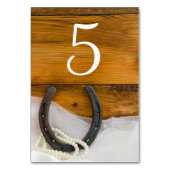 Numéro De Table Horseshoe et Pearls Country Western Mariage (Par défaut)