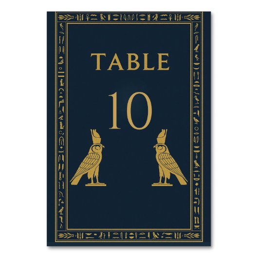 Numéro De Table Horus et Hiéroglyphes égyptiens - modifiables (Par défaut)