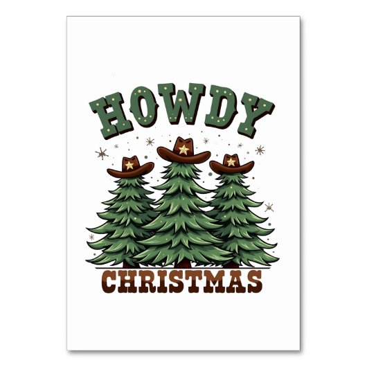 Numéro De Table Howdy Christmas Cactus Western Xmas (Par défaut)