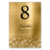 Numéro De Table Huile d'or Glitt Mis XV Anos (Par défaut)