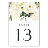 Numéro De Table Hydrangea Elegant Rose or blanc Mariage floral (Dos)