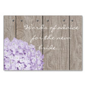 Numéro De Table Hydrangea Mason Jar Paroles de conseils (Dos)