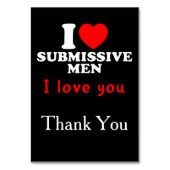 Numéro De Table I Love Submissive Men-Funny Bold Statement Tee (Par défaut)