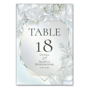 NUMÉRO DE TABLE Icy Blue Pearl Shimmer