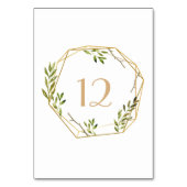 Numéro De Table illustration botanique du terrarium d'or chic (Dos)