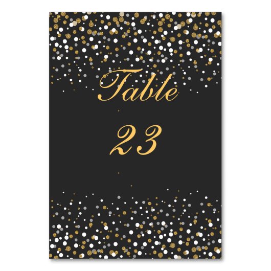 Numéro De Table Illustration de confetti de parties scintillant en (Par défaut)