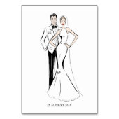 Numéro De Table Illustration de mode mariée et mariée (Par défaut)