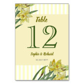 Numéro De Table Illustration du portrait des jonquilles d'aquarell (Par défaut)