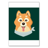 Numéro De Table Illustration plat mignon Sibainu Chien Chien Chien (Par défaut)