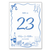 Numéro De Table Illustrations dessinées à la main Doodles Wedding  (Par défaut)
