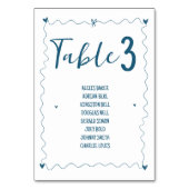 Numéro De Table Illustrations manuscrites Scribble Nom Mariage (Dos)