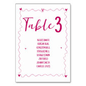 Numéro De Table Illustrations manuscrites Scribble Nom Mariage (Par défaut)