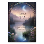 Numéro De Table Imaginaire Moonlit Lake Forest Rustic Floral Maria (Dos)