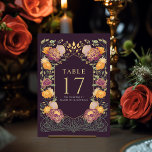 Numéro De Table Imaginaire violet Enchantée Mariage de jardin<br><div class="desc">Célébrez avec cet Imaginaire Enchanted Garden Wedding design. Ce design conviendra parfaitement aux couples à la recherche d'une esthétique moderne et capricieuse. Le design sur le dos de l'invitation n'est PAS de la vraie feuille d'or. Les articles sont imprimés exactement comme ils apparaissent sur votre écran lorsque vous ajoutez au...</div>