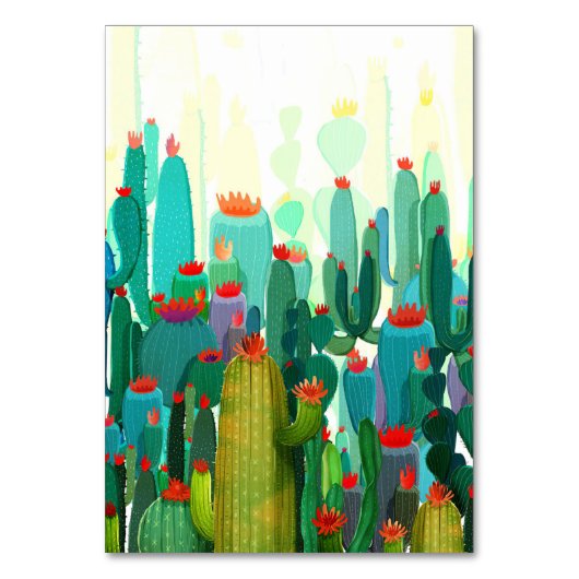 Numéro De Table Impression Cactus | Beaucoup De Cactus (Par défaut)