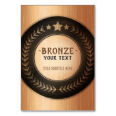 Numéro De Table IMPRIMER do-it-yourself MÉDAILLE Champion de bronz (Dos)
