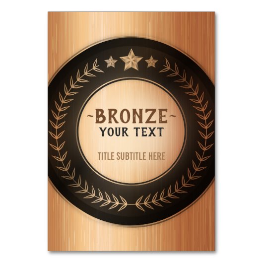 Numéro De Table IMPRIMER do-it-yourself MÉDAILLE Champion de bronz (Par défaut)