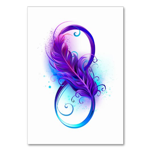 Numéro De Table Infini avec plume violette (Par défaut)