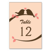 Numéro De Table Inséparable de corail et de chocolat (Dos)