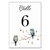 Numéro De Table Inséparables rustiques de bois Mariage romantique (Par défaut)