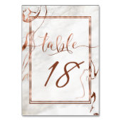 Numéro De Table Inspiration moderne en cuivre et marbre italien Ma (Dos)