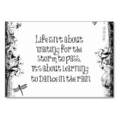 Numéro De Table Inspirational Learning to dance in the Rain Citati (Devant)