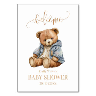Numéro De Table Invitation à la baby shower Ourson, peut à peine a