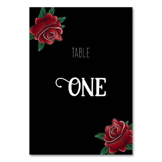 Numéro De Table Invitation de l'ancienne école de tatouage noir et (Par défaut)