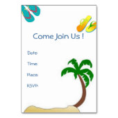 Numéro De Table Invitation de plage (Dos)