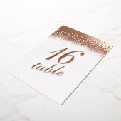 Numéro de table Invitation en feuille de glitter d (Rotation)