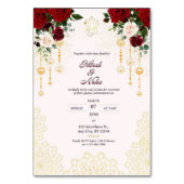 Numéro De Table Invitation Fiançailles élégante pour Hitesh & Neha (Par défaut)