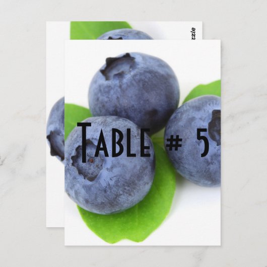 Numéro de table invité (Devant / Derrière)