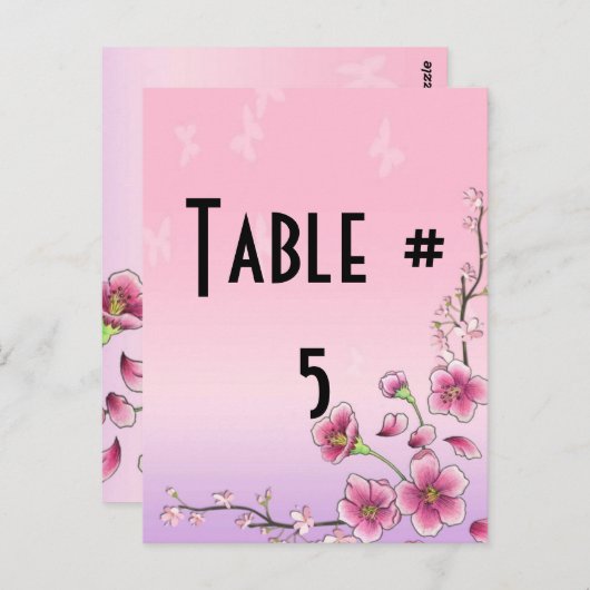 Numéro de table invité (Devant / Derrière)