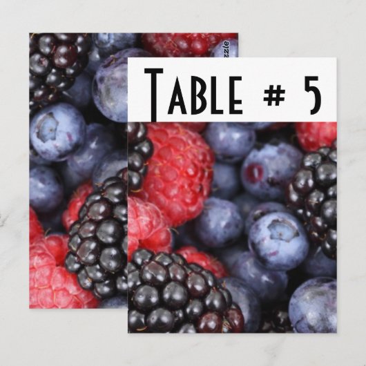 Numéro de table invité (Devant / Derrière)
