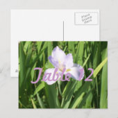 Numéro de table Iris Violet (Devant / Derrière)