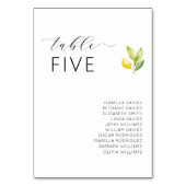 Numéro De Table Italien Grèce Citron Citrus Mariage Numéros de tab (Par défaut)