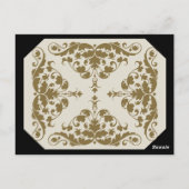 Numéro de table Ivory Black and Gold Mariage damas (Dos)