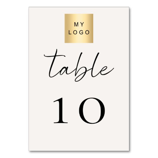 Numéro De Table Ivory business logo table number (Dos)