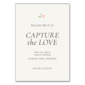 Numéro De Table Ivory | Capturez l'Amour Mariage dessus de table   (Dos)