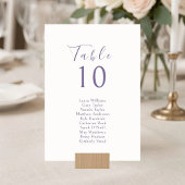 Numéro De Table Ivory | Chic Lavender Wedding Seating & Table Card