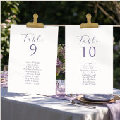 Numéro De Table Ivory | Chic Lavender Wedding Seating & Table Card