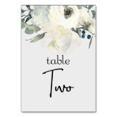 Numéro De Table Ivory White Roses Floral Mariage Numéro de tableau (Par défaut)